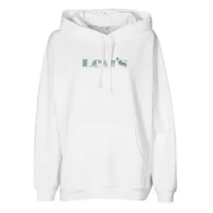 Image of Levis GRAPHIC RIDER HOODIE womens Sweatshirt in White - Sizes S,M,XS,XXS