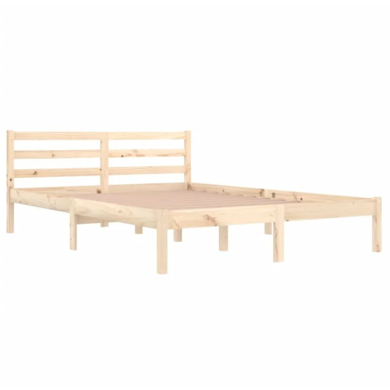 Image of VIDAXL Bed Frame without Mattress Solid Wood Pine 140x200cm Vidaxl 8720286877586