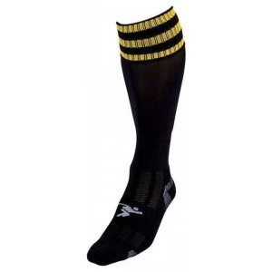 Image of PT 3 Stripe Pro Football Socks LBoys Black/Gold
