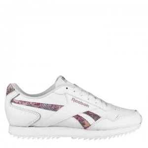 Image of Reebok Royal Glide Ripple Ladies Trainers - White/Floral