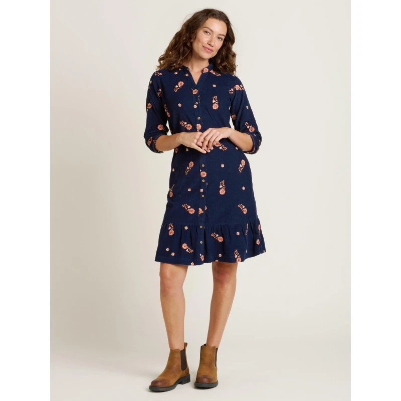 Image of Brakeburn Maeve Knee Length Shirt Dress Blue
