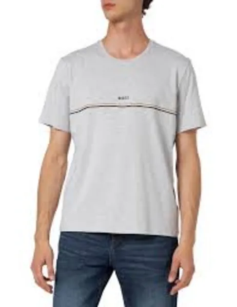 Image of BOSS Bodywear Unique Lounge Stretch Cotton-Jersey T-Shirt - M Grey Underwear and Nightwear male 50515395-032 M