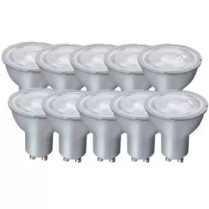 Image of 5 Watts GU10 LED Bulb Silver Spotlight Daylight White Non-Dimmable, Pack of 10