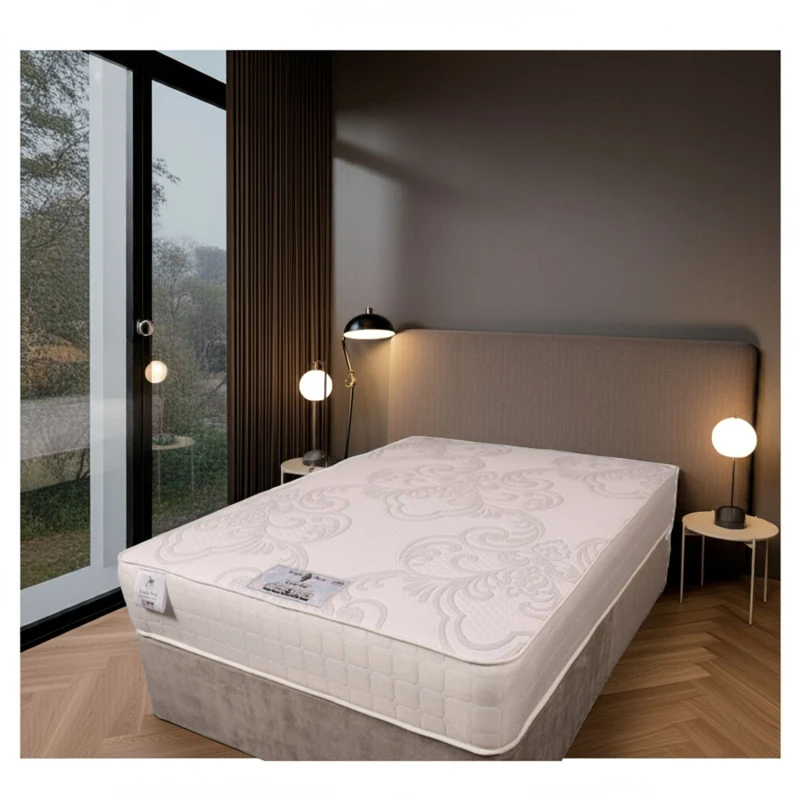 Image of Knight Sleep Hybrid Memory Foam Coil Spring Mattress Designed For The Ultimate Sleep, Breathable With Back Support in White Size: Small Single White