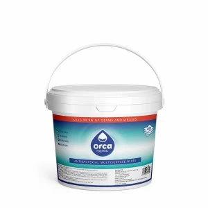 Image of OrcaGel Hygiene Antibacterial Multi-surface Wipes Bucket of 400