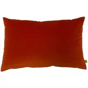 Image of Furn - Contra Geometric Texture Velvet Cushion Cover, Tangerine, 40 x 60 Cm