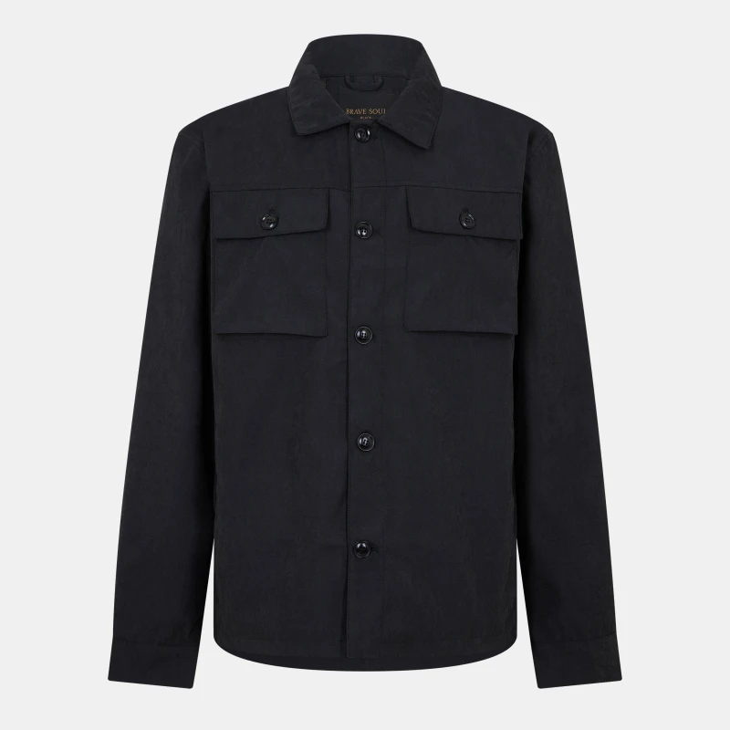 Image of Brave Soul Pocket Shacket - Black M