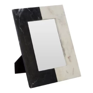 Image of Premier Housewares Kira Photo Frame (5In X 7In) - Marble Black/White