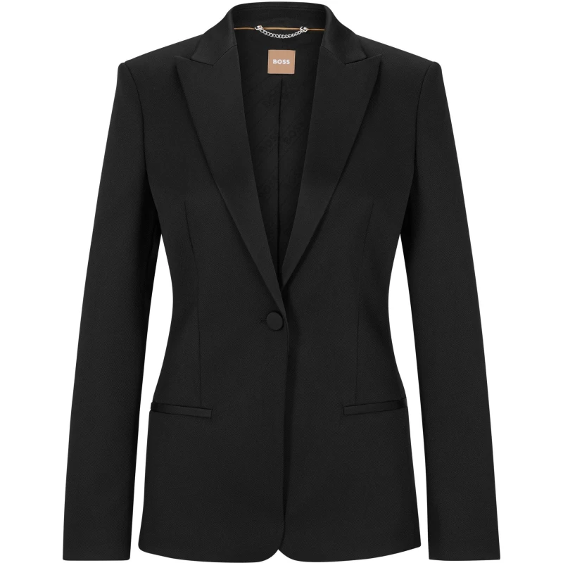 Image of Boss Womens Jaxtiny2 Blazer Black female 6 (XS)