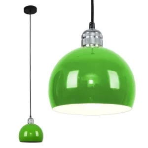 Image of Casco Chrome Pendant with Green Arco Shade