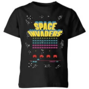 Image of Space Invaders Game Screen Kids T-Shirt - Black - 7-8 Years