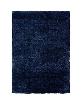 Image of Supersoft Shaggy Deep Blue 120 x 170cm 100% POLYESTER PILE