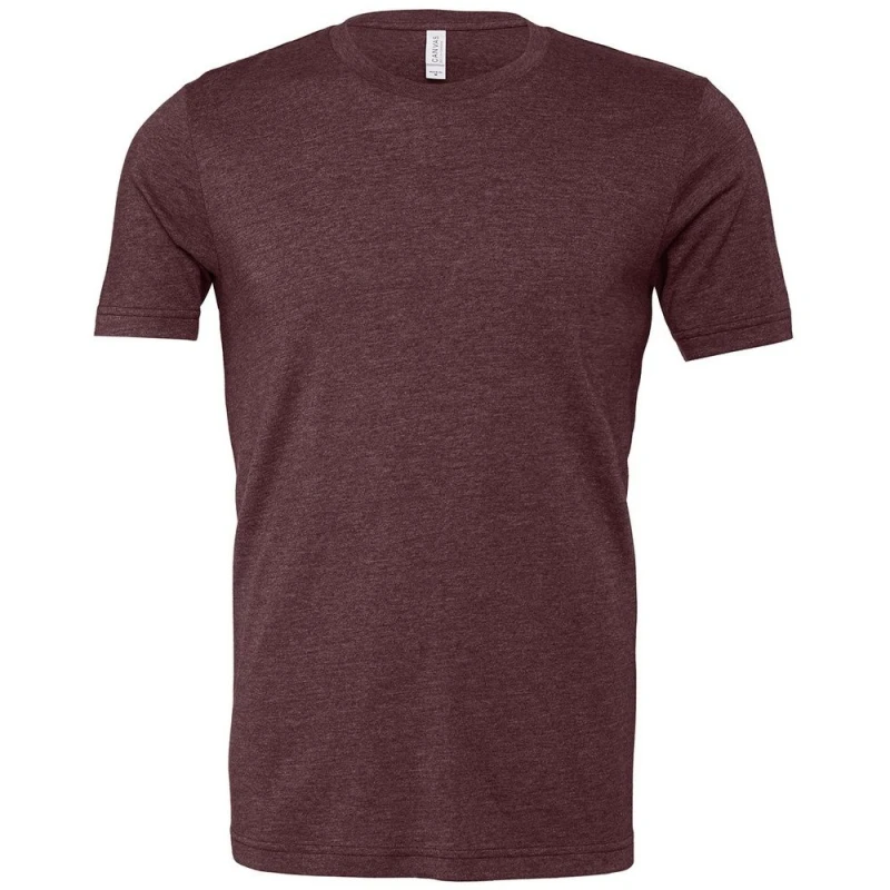 Image of Bella + Canvas Mens Heather Cvc Short Sleeve T-Shirt in Maroon Size: 2XL Maroon Male 2XL