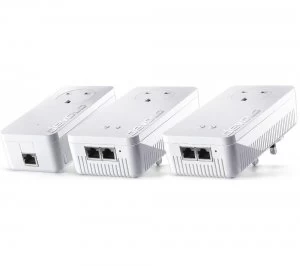 Image of Devolo dLAN 1200 Wireless Powerline Adapter Kit Triple Pack