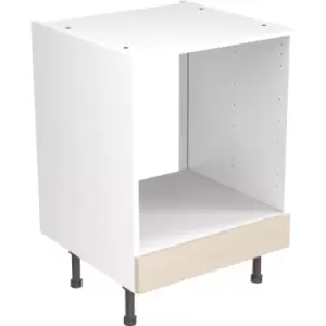 Image of Kitchen Kit Flatpack J-Pull Kitchen Cabinet Base Oven Unit Super Gloss 600mm in Cashmere MFC