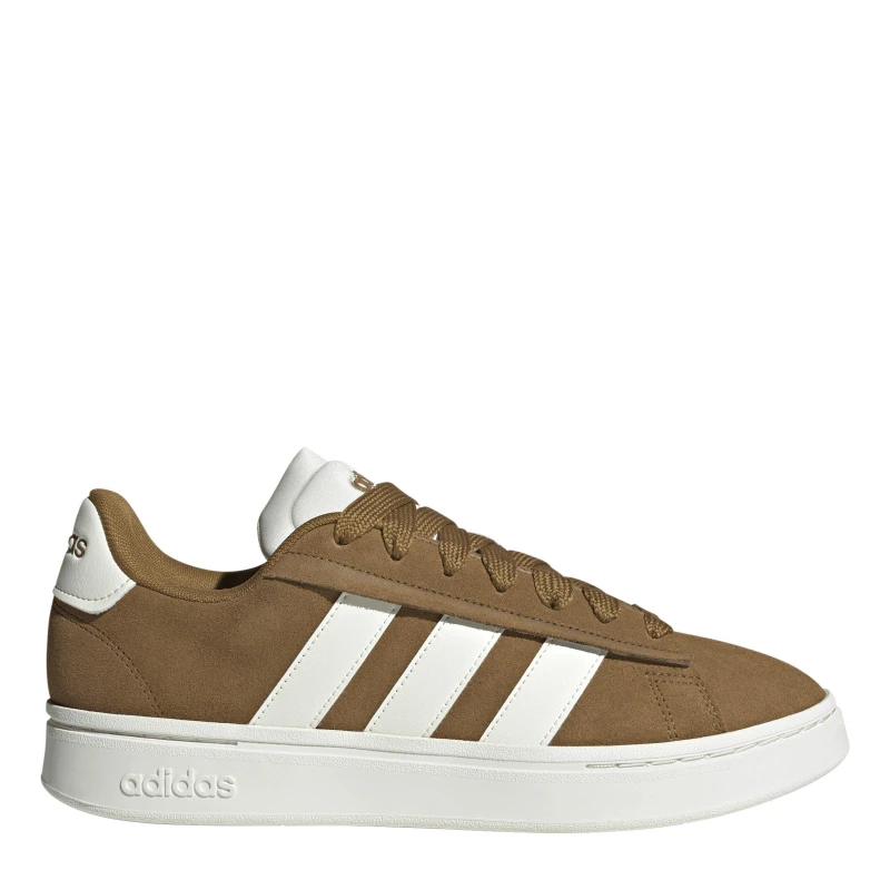 Image of adidas Mens Grand Court Alpha Low-Top Trainers Bronze/Off Whit male 7.5 (41.3)