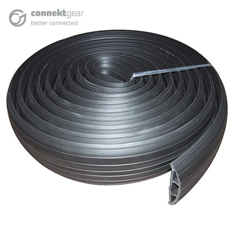 Image of CONNEkT Gear connektgear 3m Indoor Cable Cover Protector 19 x 9.5mm internal channel - Black 90-0290