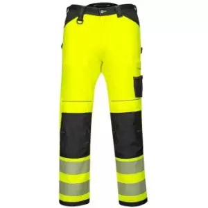 Image of Portwest PW340YBS33 - sz 33 PW3 Hi-Vis Work Trousers - Yellow/Blue - Yellow/Blue