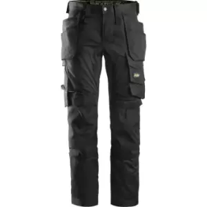 Image of Snickers 6241 Allround Work Stretch Slim Fit Trousers Holster Pockets Black 33" 28"