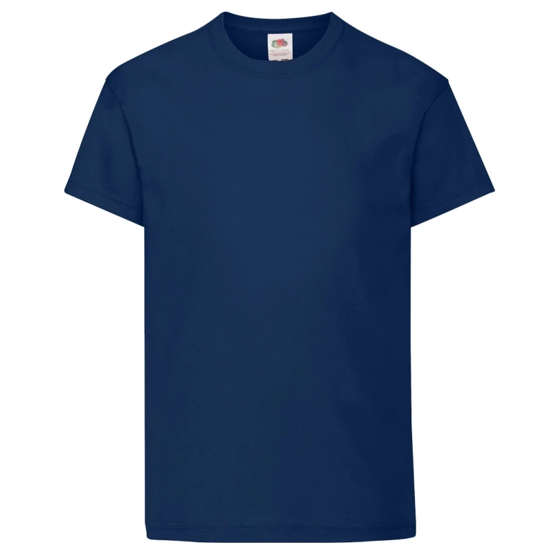 Image of Fruit of the Loom Original Short Sleeve T-Shirt in Mid Navy Size: 12-13 Years Mid Navy Unisex 12-13 Years