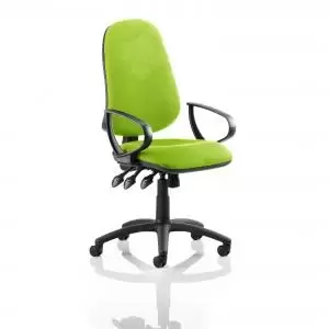 Image of Eclipse XL Lever Task Operator Chair Bespoke With Loop Arms In Lime