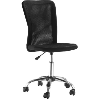Image of Vinsetto - Armless Office Chair Ergonomic Height Adjustable Mesh Back Wheel Black