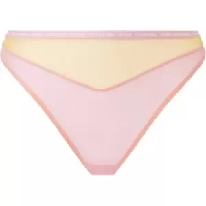 Image of Calvin Klein CK1 Mesh High Waist Tanga Briefs - Pink