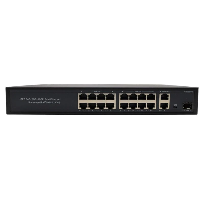 Image of FDL 16 PORT PoE+ 2 RJ45 UPLINK & 1 SFP GIGABIT.R/M SWITCH - 240W