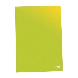 Image of Esselte A4 Copy-safe Folder Plastic Cut Flush Green 1 x Pack of 100