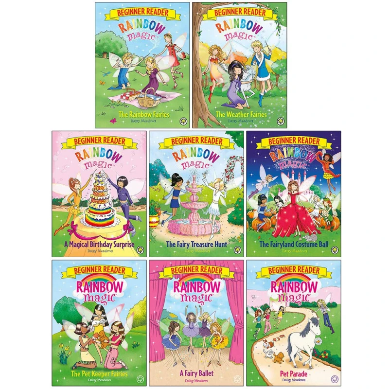 Image of Rainbow Magic Beginner Readers 8 Book Set Daisy Meadows For Early Readers Fairy Tales Series Daisy Meadows Books