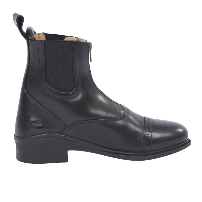 Image of Dublin Dublin Evolution Zip Front Leather Paddock Boots in Black Size: 7 Black 7 Unisex 5059000394225
