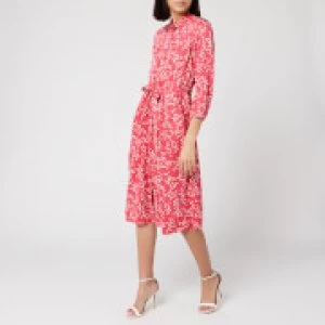 Image of Joules Womens Winslet Long Sleeve Dress - Red Ditsy - UK 16