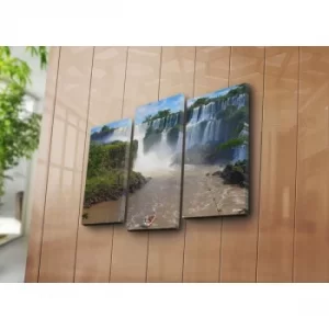 Image of 3NATPAT-29 Multicolor Decorative Canvas Painting (3 Pieces)