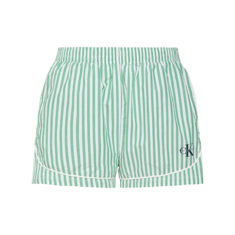 Image of Calvin Klein Calvin Stripe Shorts Ld62 Green Stripe female 12 (M)