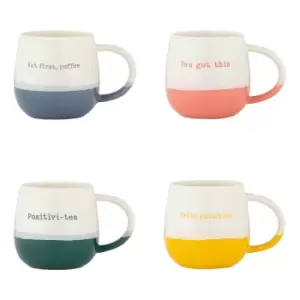 Image of Price & Kensington Set Of 4 Slogan Mugs