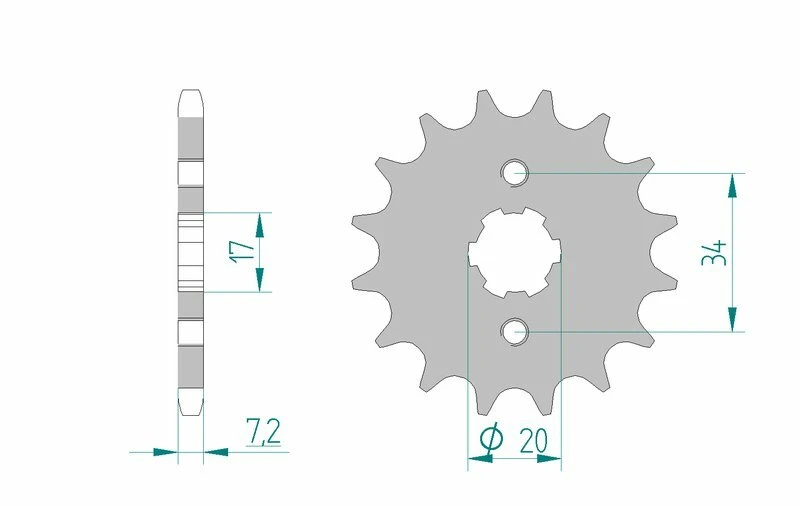Image of AFAM Steel Standard Front Sprocket 20209 - 428