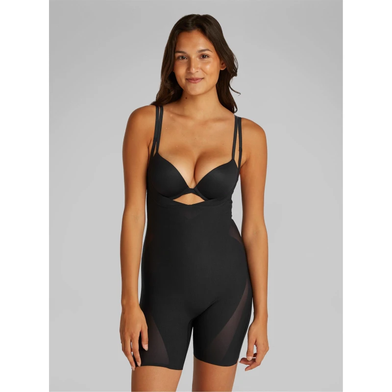 Image of Calvin Klein Womens Sculpt Firm Seamless Compression Shapewear Bodysuit Black female 8 (XS)
