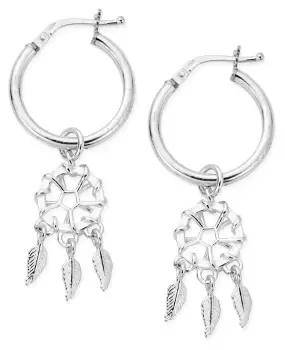 Image of ChloBo SEH3290 Dream Catcher Hoops Sterling Silver Jewellery