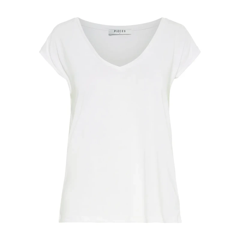 Image of Pieces Womens T-Shirt Pieces Kamala Blanc Female S