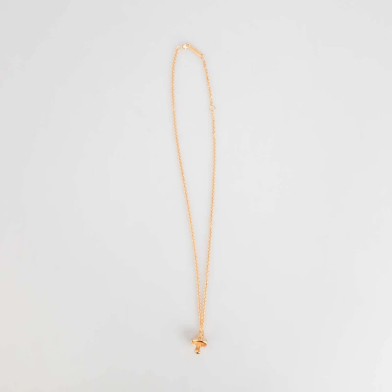 Image of Ambush Mushroom Charm Necklace - Gold Gold One Size