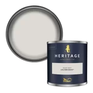 Image of Dulux Heritage Velvet Matt Chiltern White Matt Emulsion Paint 125ml