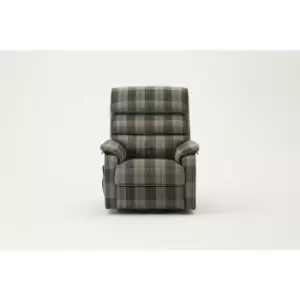 Image of Blair Grey Tartan Electric Recliner Chair