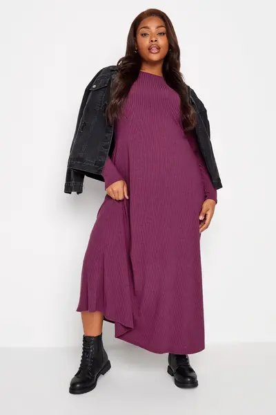 Image of Yours Maxi Swing Dress Purple