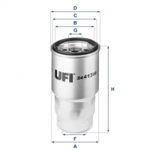 Image of 24.413.00 UFI Fuel Filter