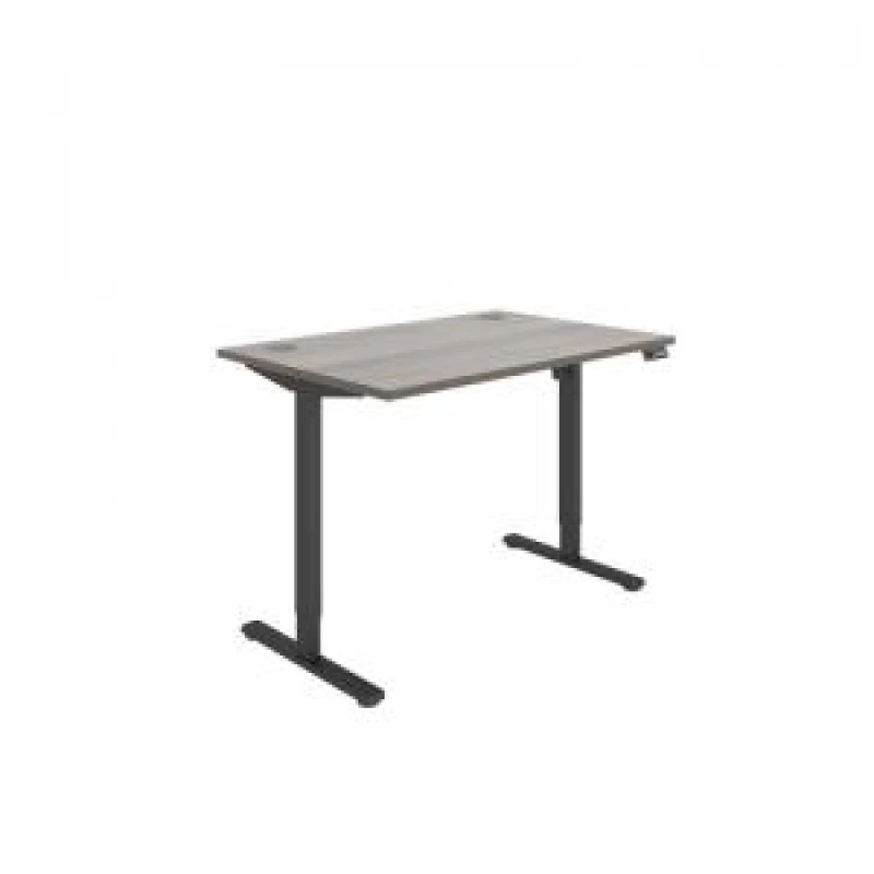 Image of Astin Economy Single Motor Sit/Stand Desk 1200x800x705-1220mm Alaskan Grey Oak/Black KF800005