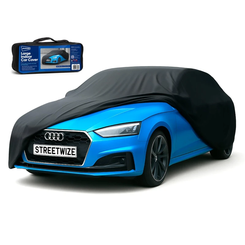 Image of Streetwize Indoor Car Cover - Large - 482 x 177 x 117cm Black unisex Large