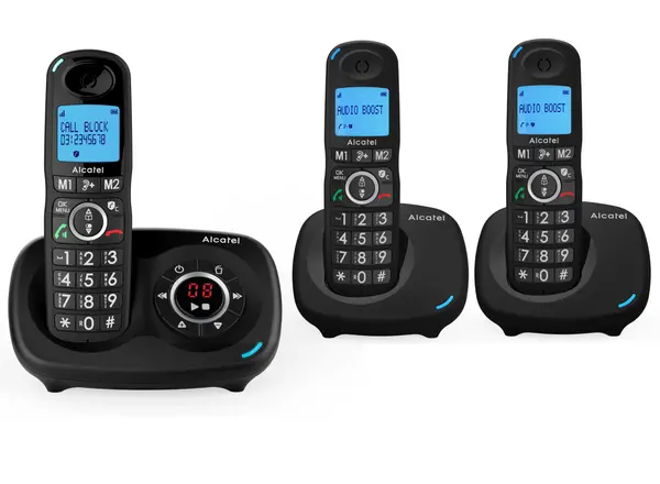 Image of Alcatel XL595 Voice TAM Cordless Dect Phone Triple Headsets