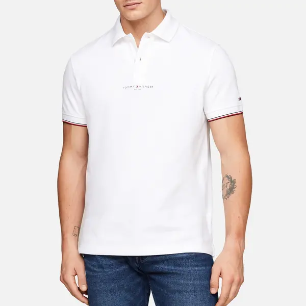 Image of Tommy Hilfiger Organic Cotton-Blend Polo Shirt - L