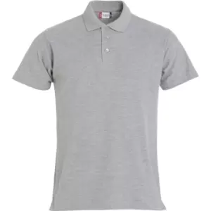 Image of Clique Mens Basic Melange Polo Shirt (S) (Grey)