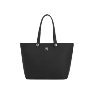 Image of Tommy Hilfiger Th Emblem Tote - Black